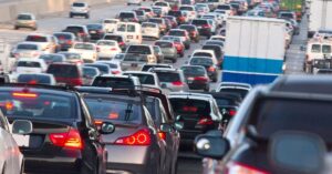 Traffic on Highway in California